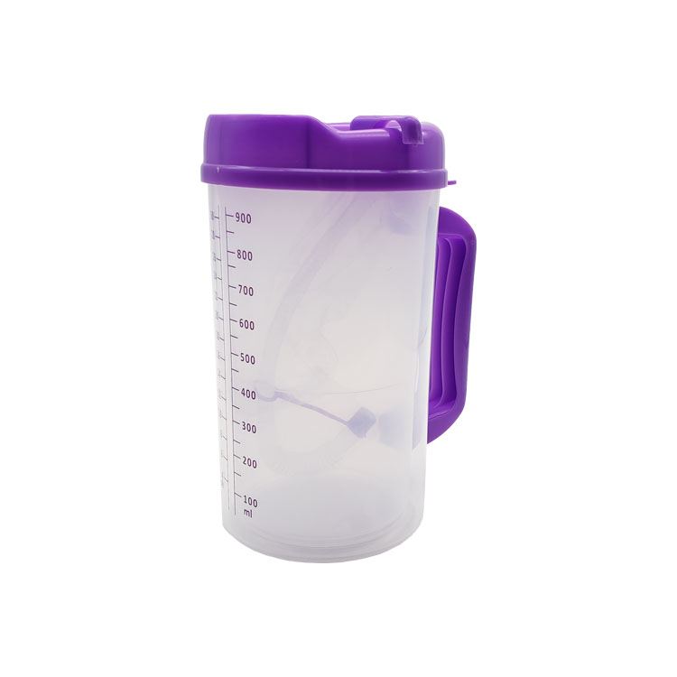 Tasse isolée par plastique médical de 32 onces avec la double paroi de poignée